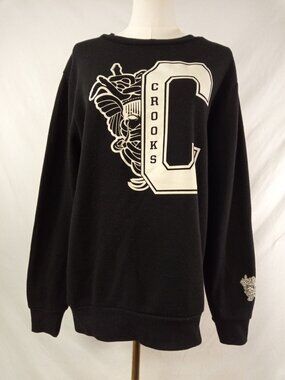 Crooks and Castle Women's Black Sweatshirt Size Medium